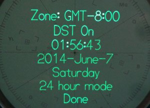 Time Configuration Screen on the Tek 520 VectorClock