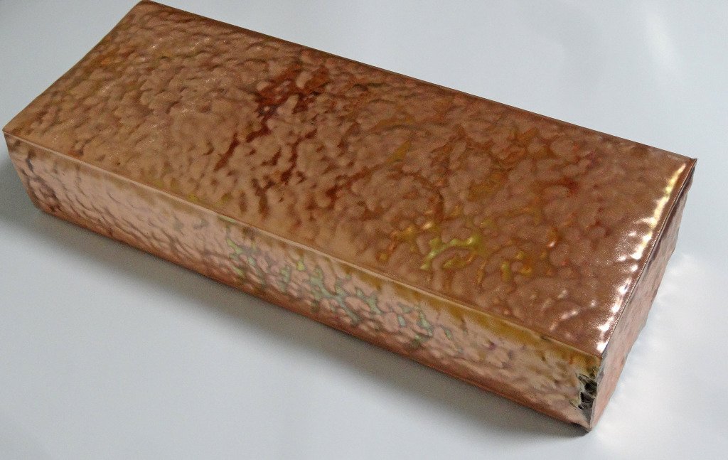 Early preview of the CopperClock's hand-hammered case